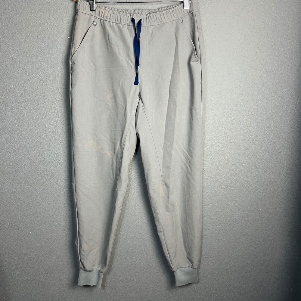FIGS Gray‎ Jogger Scrub Pants Comfort Drawstring Athleisure Casual Wear Size Lg